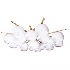 Monumental multi-arm brass chandelier 